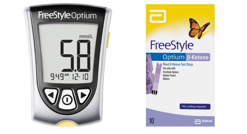 FreeStyle Optium glukometr a testovací proužky